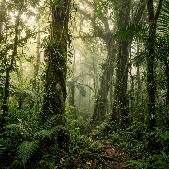 Green forest background