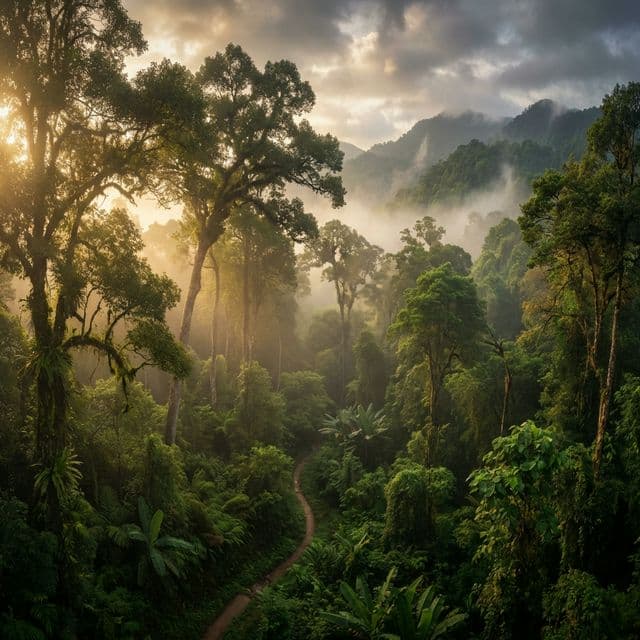 ทัศนียภาพอันงดงามในอุทยานแห่งชาติไทย